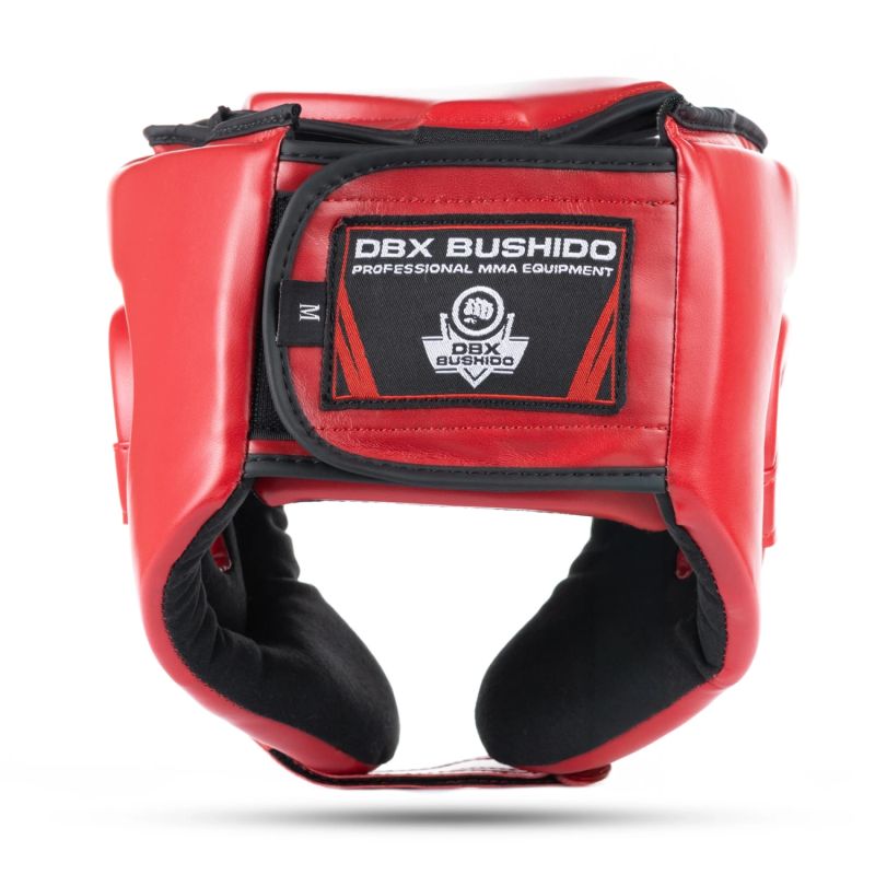 DBX Bushido RED Tournament Boxing Helmet czerwony helmets, martial arts equipment