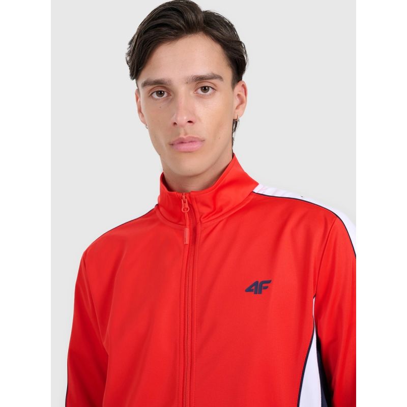 Men's zip-up sweatshirt without hood 4F 4FRAW25TSWSM2459-62S pulóver
