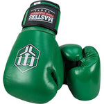 MASTERS FIGHT EQUIPMENT RBT-GREENSTRIKE Leather Boxing Gloves 12 oz Green zöld kesztyű 012310-12