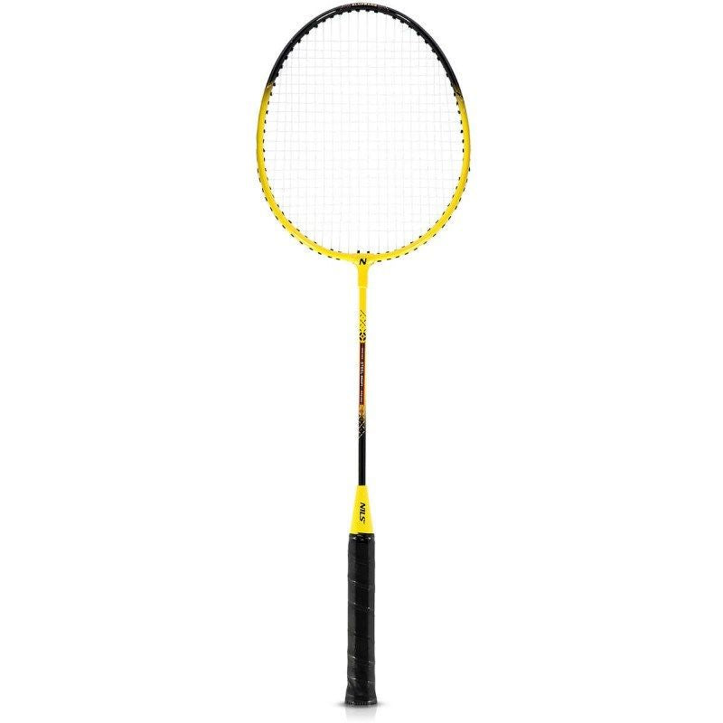 NILS NRZ262 ALUMINUM badminton set 2 rackets, 3 feather shuttlecocks, net 600x60cm, cover kabát