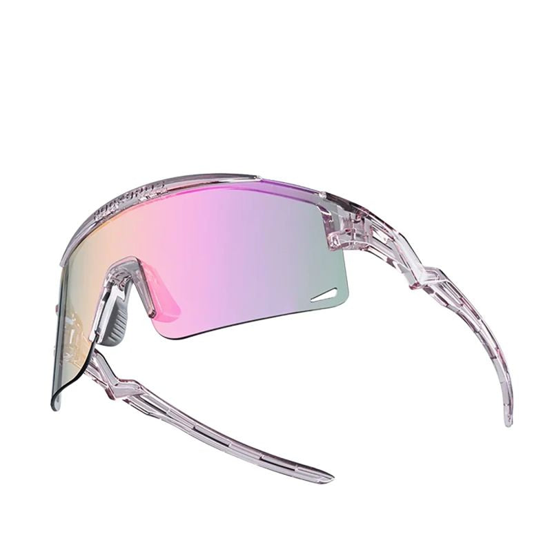 Rockbros Cycling Glasses Photochromic, with UV Protection and Corrective Insert, Clear - Purple różowy glasses, training equipment