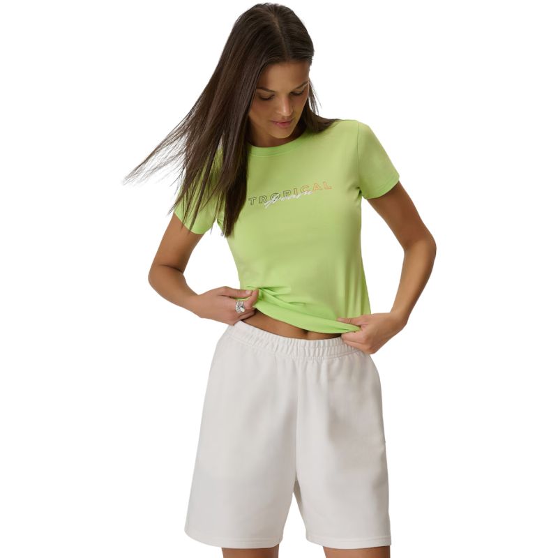 4F Women's T-shirt F2717 light yellow 73S sárga póló 4FWSS26TTSHF271773S