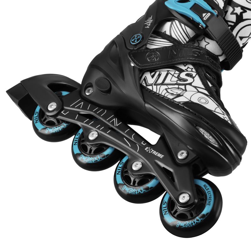 NH10907 4in1 ROLLER SKATES WITH EXTENDED HOCKEY BLADES TINTY GREEN SIZE S(31-34) NILS EXTREME zöld utcai cipő