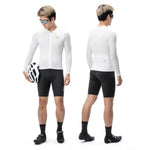Rockbros Diamond Long Sleeve Cycling Jersey Size L - White biały \ l póló