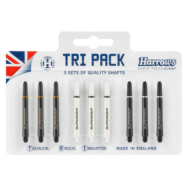 Harrows Shafty TRI PACK Supergrip 3x3 black, white General