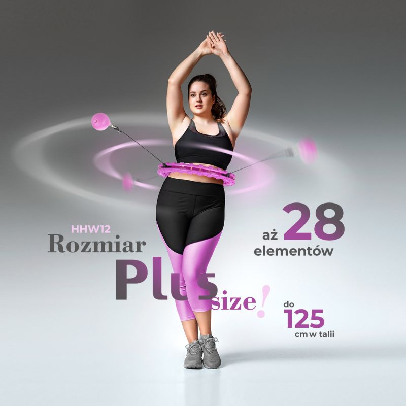 HMS Hula Hop Set Hhw12 Violet With Nuts And Weight + Belt Br163 Black Plus Size fekete póló 17-44-620