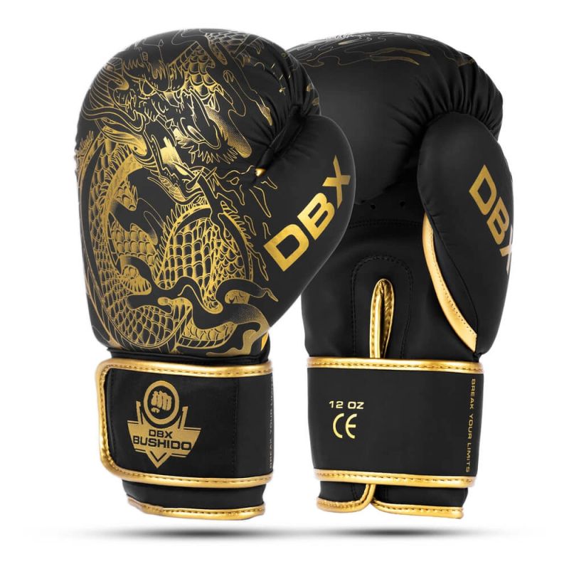 DBX Bushido 8oz Boxing Gloves - Gold Dragon - Valor Series arany kesztyű