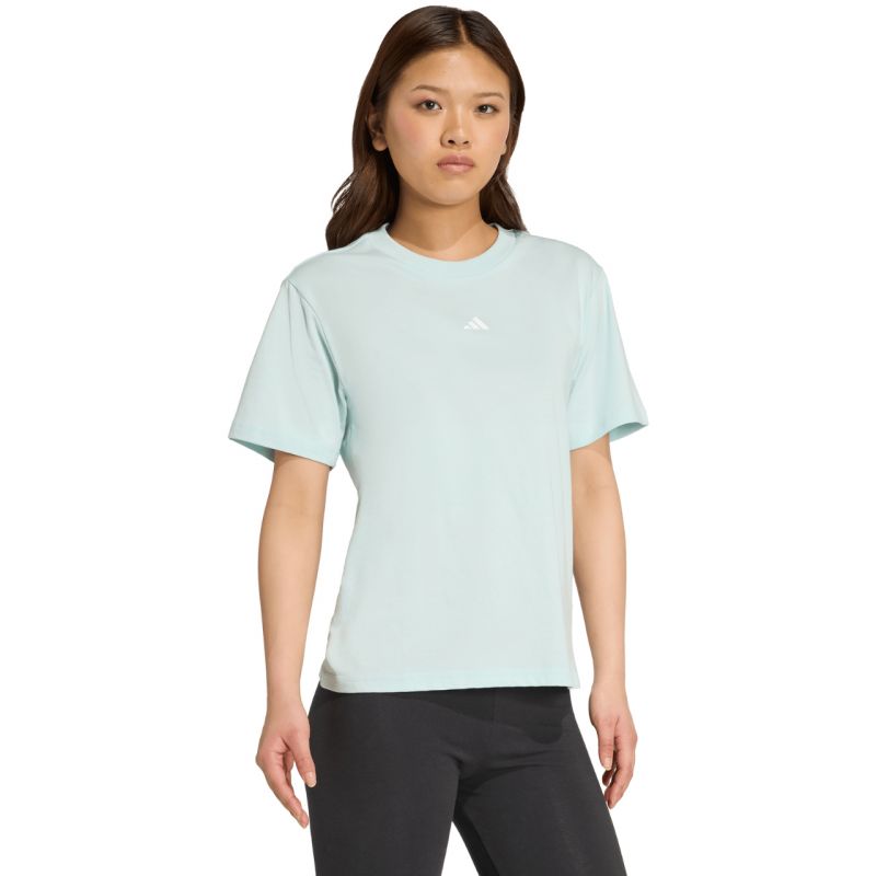 adidas Essentials Small Logo Cotton Light Blue Women's T-Shirt JY4965 Ruházat
