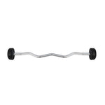 HMS Rubber-coated fixed barbell/bar, curved, 15 kg GSL15 kiegészítő 17-58-027