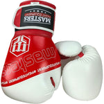 MASTERS FIGHT EQUIPMENT RPU-FOLK Boxing Gloves 12 oz White-Red piros kesztyű 013505-12