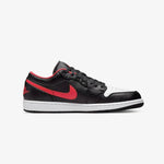 AIR Jordan 1 LOW Black/Fire Red/White sports - piros cipő