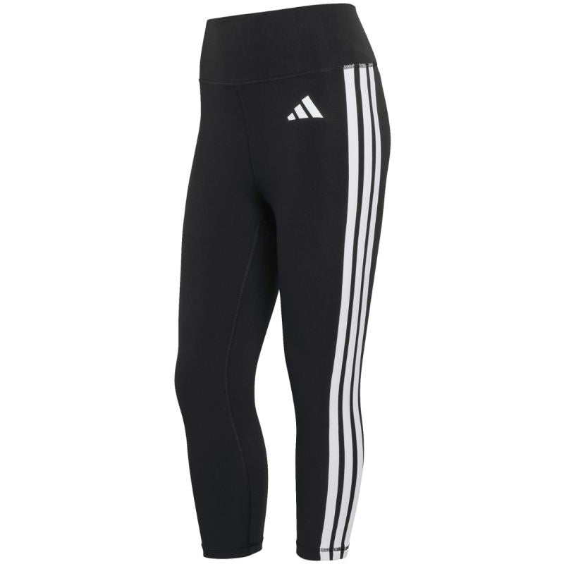 Women's adidas 3/4 Optime Essentials Workout 3-Stripes Leggings Black