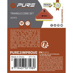 Pure 2 Improve Cones, Cones, Training Markers 20 Pcs for school, cones, training equipment, tags