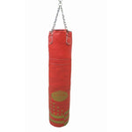 MASTERS FIGHT EQUIPMENT Leather punching bag 150/35 cm full WWS-STAR red piros edzőfelszerelés 0443-STAR02
