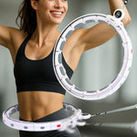 Enero Hula Hop With Massager, Weight And Counter, White And Grey Fit szürke training equipment