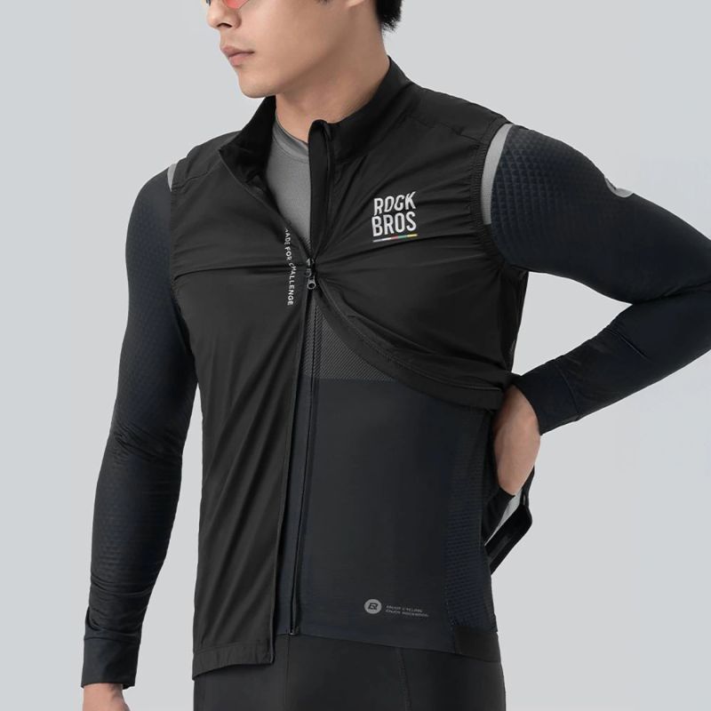 Rockbros ROAD TO SKY men's lightweight breathable cycling vest M - black m \ czarny vests