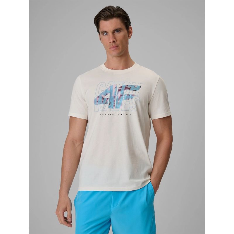 4F Men's regular printed T-shirt póló 4FRSS26TTSHM4295-11S