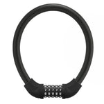 Rockbros bicycle lock with code, steel cable, 85 cm - black