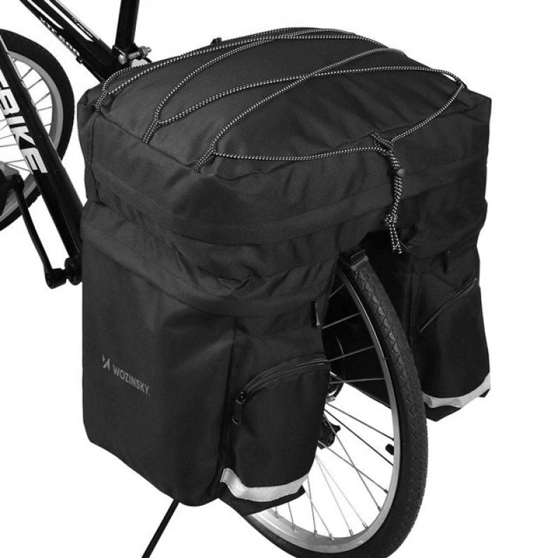 Wozinsky 60L spacious bike rack (rain cover included) black ( ) fekete táska WBB13BK