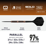 Harrows TOLFRAM TRINITY 97% steeltip darts papucs