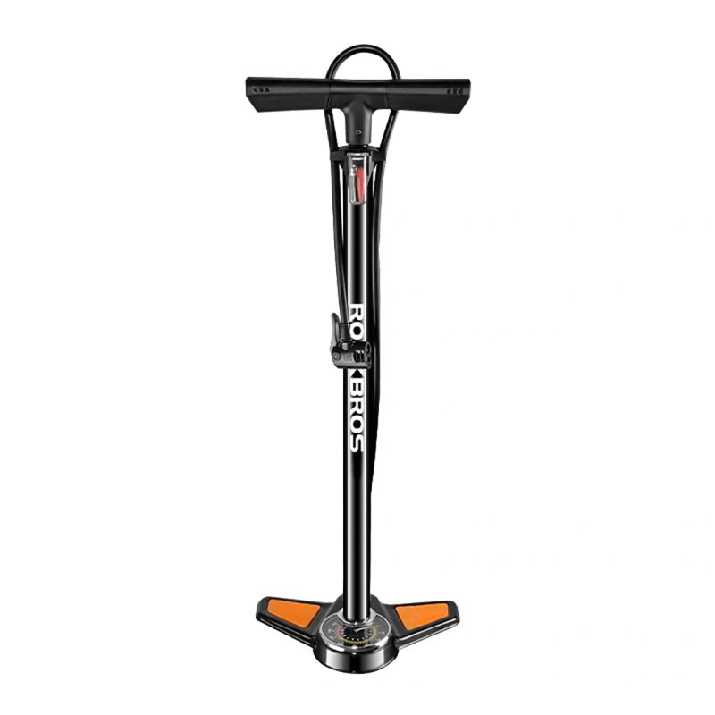Rockbros Floor Pump with Pressure Gauge - Black and Orange narancssárga pumps