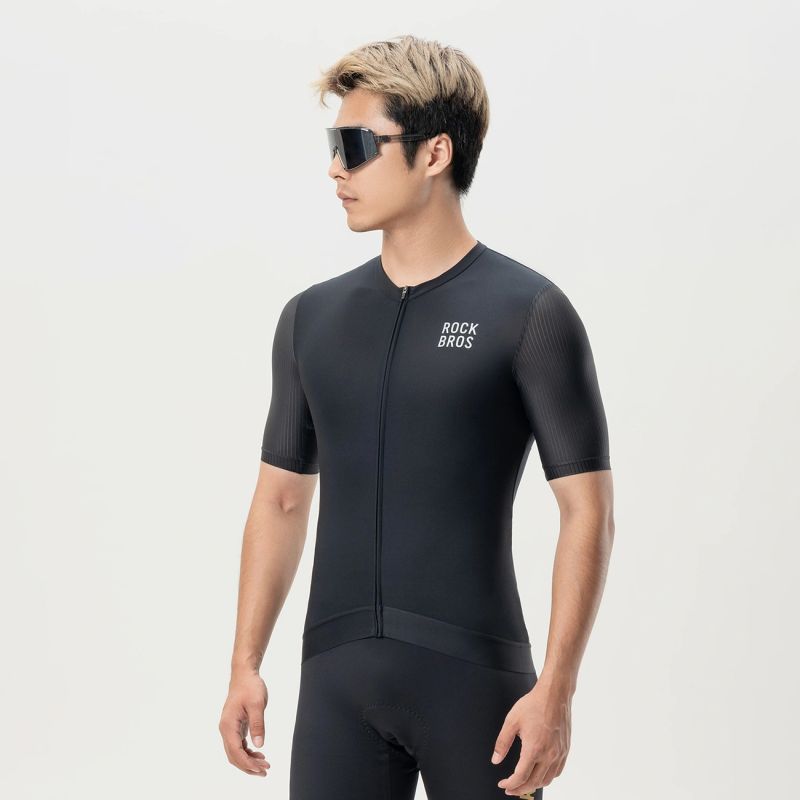 Rockbros 15200025 Short Sleeve Cycling Jersey Size XS - Black czarny \ xs póló