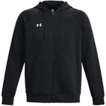 Under Armour Men's Rival Fleece FZ Hoodie Sweatshirt, 1379767 fekete férfi kapucnis pulóver 140642_L