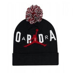 AIR Jordan Youth Set Winter Hat + Gloves Essential Pom Beanie Set Black - uniwersalny hats, gloves