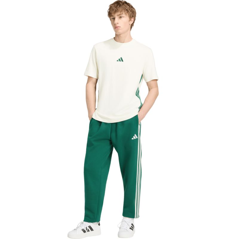 Adidas Men's Essentials 3-Stripes Fleece Tapered Cuffed Green zöld nadrág KY4129