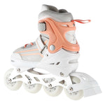 NILS Extreme NH18190 2in1 roller skates, white and pink, size L (39-43), with replaceable HOCKEY blade rózsaszín utcai cipő
