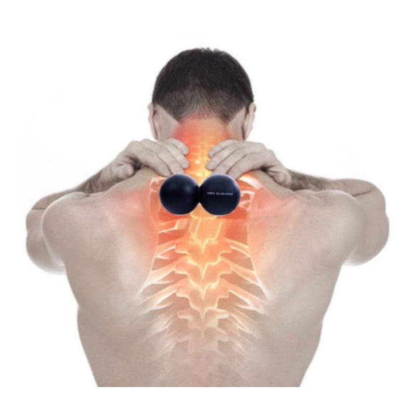 DBX Bushido Lacrosse Double Duoball Massage fekete labda