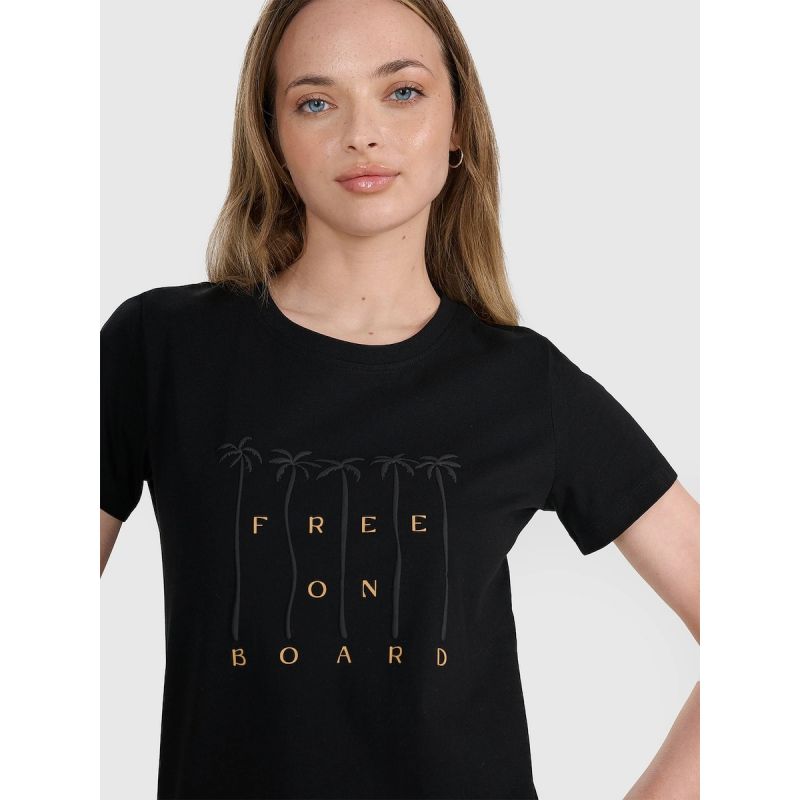 4F Women's regular printed T-shirt póló 4FRSS25TTSHF3162-20S