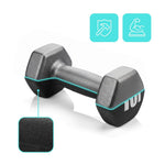 Meteor 2x5 kg cast iron dumbbell set uniw hátizsák 17847