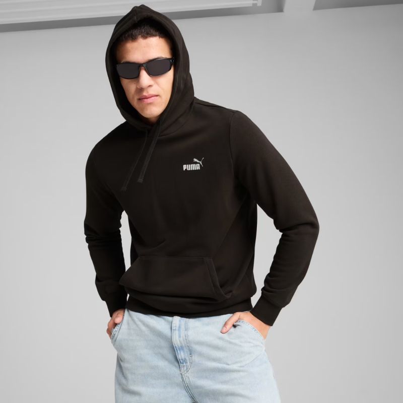 Men's Puma ESS 2 Color Small No. 1 Logo Hoodie Black 684719 fekete kapucnis pulóver