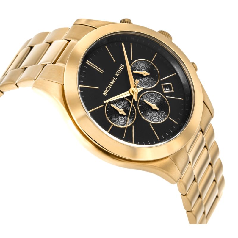 Michael Kors Men's Watch + Card Case + BOX fekete cases, watches
