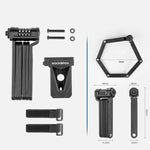 Rockbros Folding Bike Lock with Combination - Black