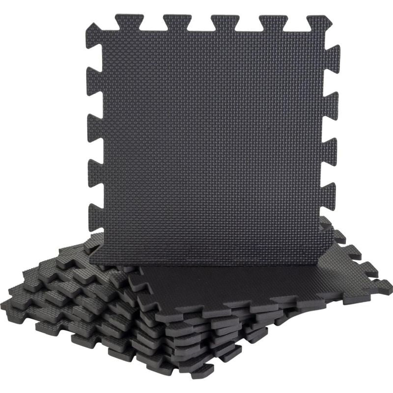 Pure 2 Improve PUZZLE MAT FOR FITNESS EQUIPMENT 8 PCS .9 CM BLACK fekete mats, puzzle, training equipment