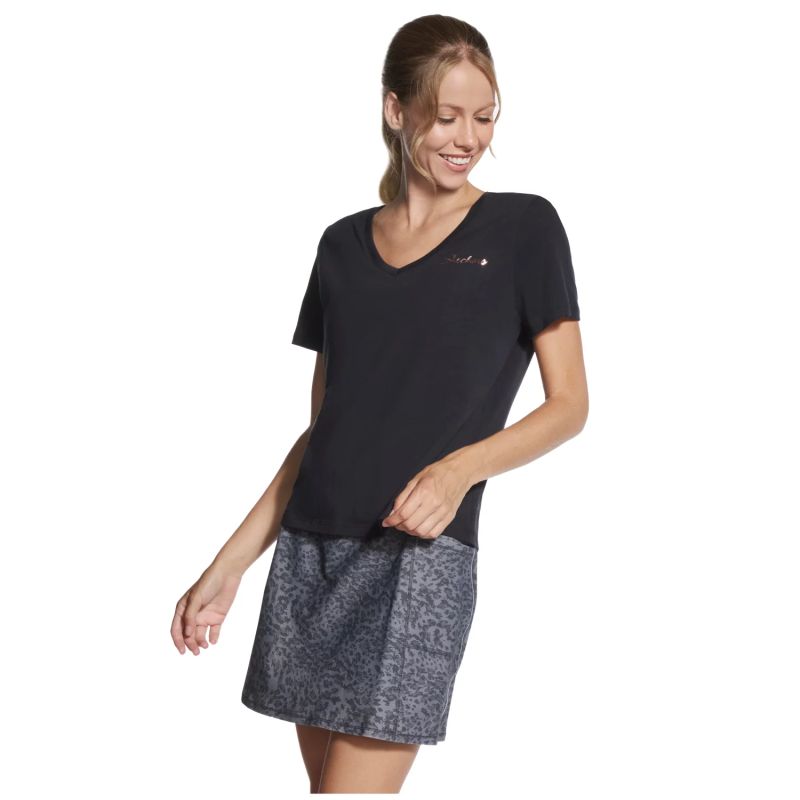 Skechers Signature V-Neck Tee fekete póló
