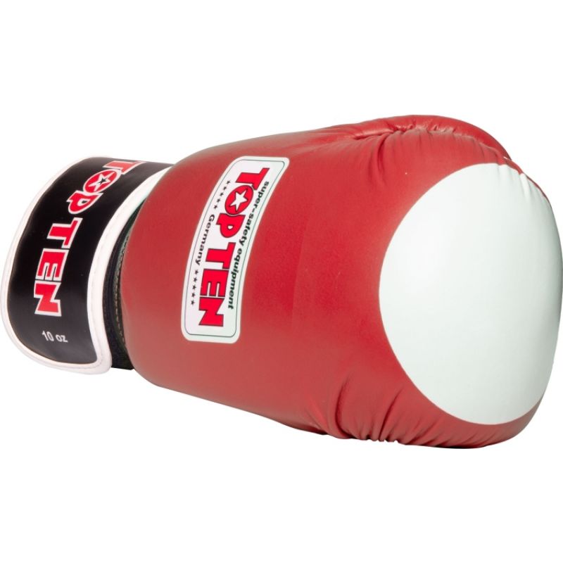 TOP TEN RTT-WAKO Boxing Gloves 10 oz (WAKO APPROVED) czerwony kesztyű