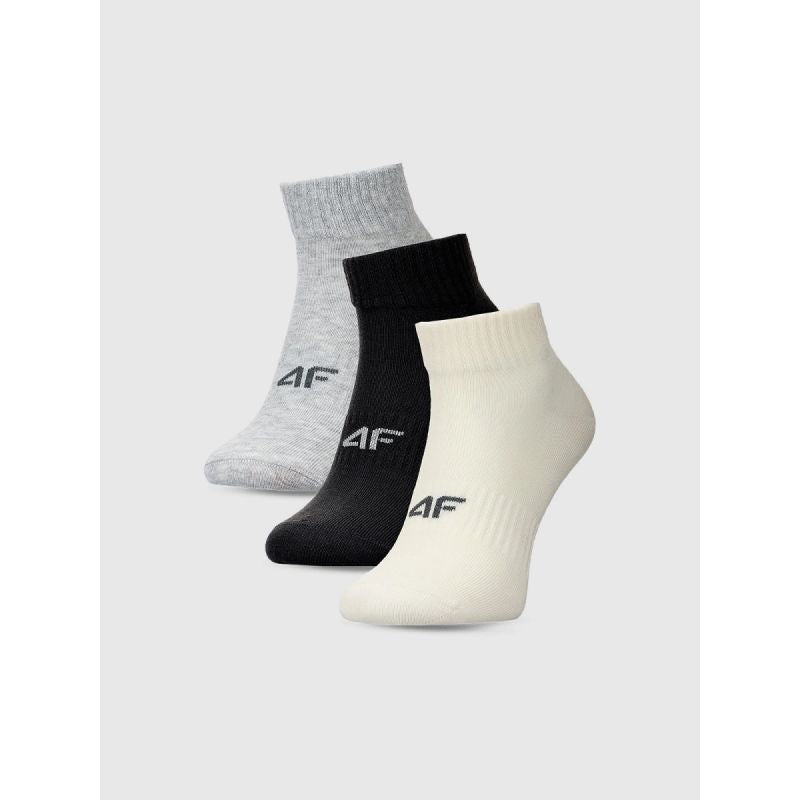4f Women's casual ankle socks (SET OF 3) 4FWMM00USOCF448-97S General
