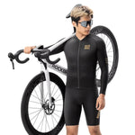 Rockbros Diamond Long Sleeve Cycling Jersey Size XXL - Black czarny \ xxl póló