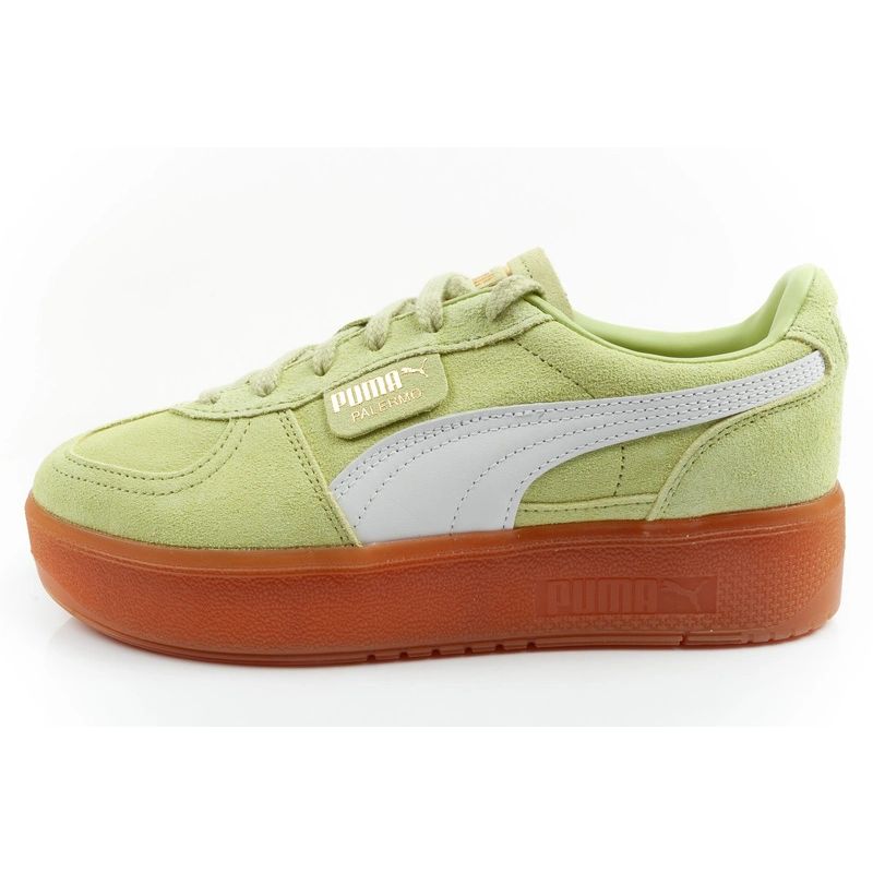 Puma women's sports sneakers Palermo platform fashionable zöld utcai cipő