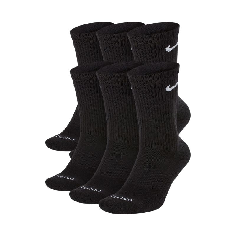 Nike Everyday Plus Cush Socks 6 Pairs Black SX6897 010 Ruházat
