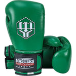 MASTERS FIGHT EQUIPMENT RBT-GREENSTRIKE Leather Boxing Gloves 12 oz Green zöld kesztyű 012310-12