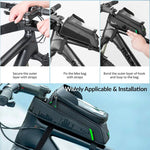 Rockbros 029-1BK bicycle bag for frame with phone cover - black