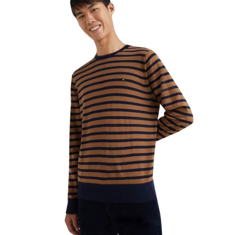 Tommy Hilfiger Fine Gauge Merino Tipped C Neck Sweater M MW0MW25410 Pulóver