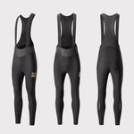 Rockbros Long Fleece Bib Tights with Pad Size - Black fekete nadrág
