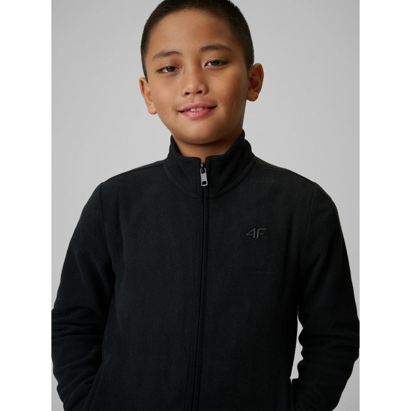 Regular fleece without hood for boys 4F 4FJRSS26TFLEM508-20S kapucnis pulóver
