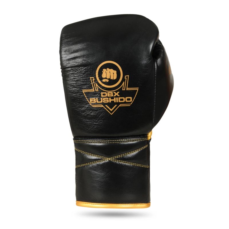 DBX Bushido ProFighter Gold - Legacy Series - Multi-Layer Boxing Gloves bordeaux - wiązane kesztyű