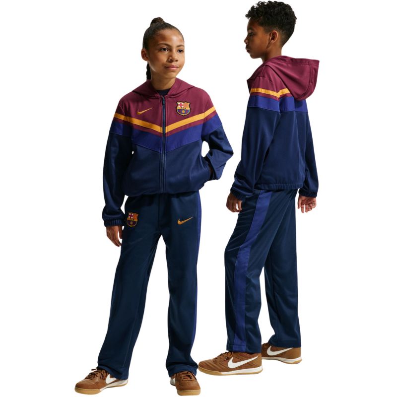Nike FC Barcelona Home tracksuit for kids navy blue and bordó szett IO3566682